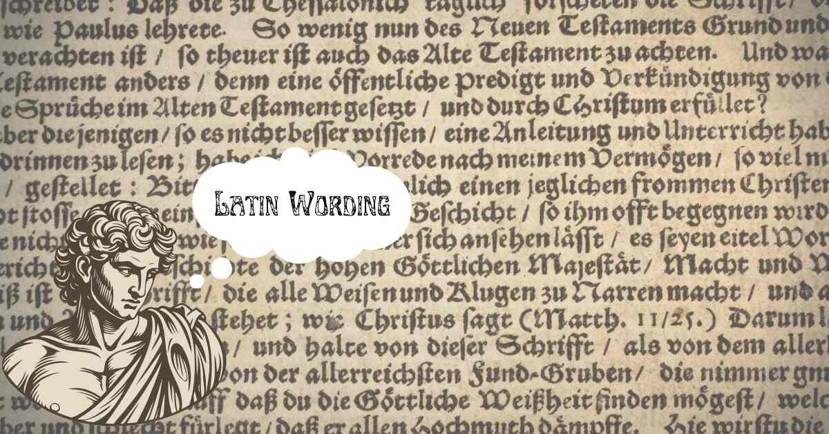 Latin Wording
